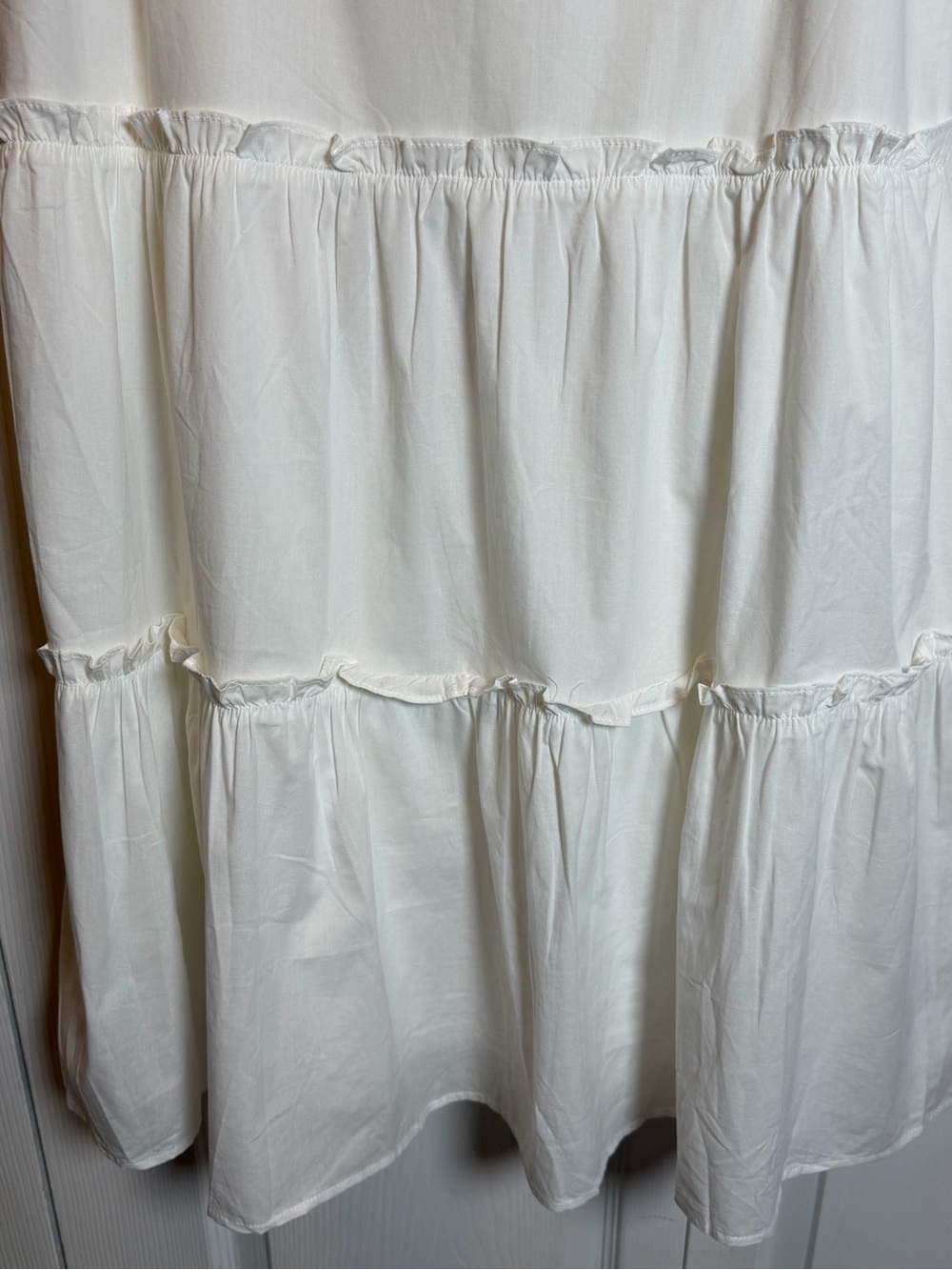 Heyson White Tiered Babydoll Mini Dress 1XL Sleeveless NWT - Picture 3 of 10